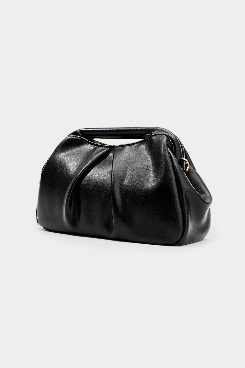 Bags End Faux Leather Metallic Chain Clutch Bag