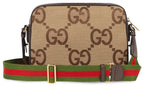 Gucci Jumbo GG Monogram Messenger Crossbody Bag – Beige