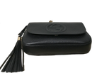 Gucci Pebbled Calfskin Soho Medium Flap Bag – Black