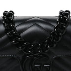 Gucci GG Marmont Leather Chain Belt Bag – Black