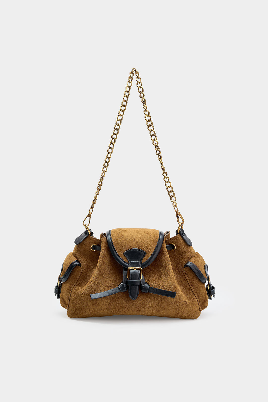 Bags End Suede Patchwork Leather Cross-Body Bag