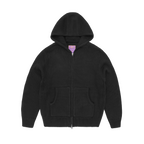 Corteiz Alcatraz Heavy Knit Zip Hoodie - Black