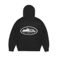 Corteiz Alcatraz Heavy Knit Zip Hoodie - Black