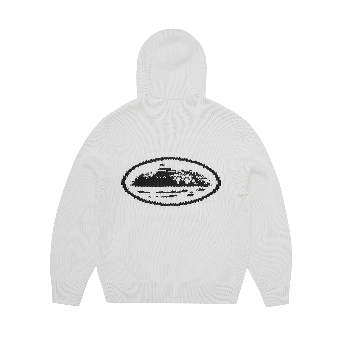 Corteiz Alcatraz Heavy Knit Zip Hoodie - Natural