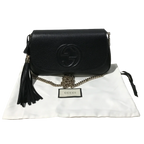 Gucci Pebbled Calfskin Soho Medium Flap Bag – Black