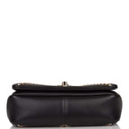 Chanel Entwined Chain Small Flap Bag Black Lambskin Light Gold Hardware