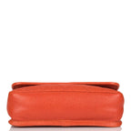 Pre-owned Chanel Mini Flap Bag Dark Orange Caviar Ruthenium Hardware