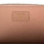Chanel Beige Quilted Lambskin Small Top Handle Vanity Bag Antique Gold Hardware