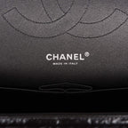 Chanel SO Black Shiny Crumpled Calfskin Jumbo Classic Double Flap Bag Black Hardware