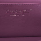 Chanel Mini Rectangular Flap Bag Purple Lambskin Silver Hardware