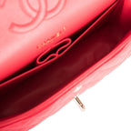 Chanel Medium Classic Double Flap Bag Pink Caviar Light Gold Hardware