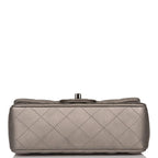 Chanel Mini Rectangular Flap Bag Ruthenium Lambskin Silver Hardware