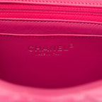 Chanel Pink Quilted Lambskin Rectangular Mini Classic Flap Bag Silver Hardware