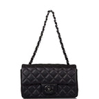 Chanel Mini Rectangular Flap Bag SO Black Lambskin Black Hardware
