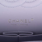 Chanel Medium Classic Double Flap Bag Lavender Quilted Caviar Silver Hardware
