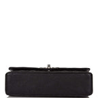 Chanel Medium Classic Double Flap Bag Black Quilted Caviar Silver Hardware