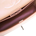 Chanel Medium Classic Double Flap Bag Pink Iridescent Lambskin Silver Hardware