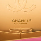 Chanel Pink Quilted Lambskin Small Classic Double Flap Bag Rainbow Hardware