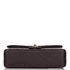 Chanel Small Classic Double Flap Bag Dark Brown Lambskin Light Gold Hardware