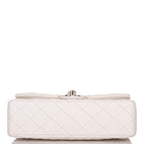 Chanel Small Classic Double Flap White Caviar Light Gold Hardware
