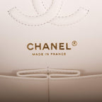 Chanel Small Classic Double Flap White Caviar Light Gold Hardware