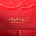 Chanel Red Quilted Caviar Medium Classic Double Flap Bag