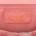 Chanel Pink Quilted Caviar Medium Boy Bag Light Gold Hardware
