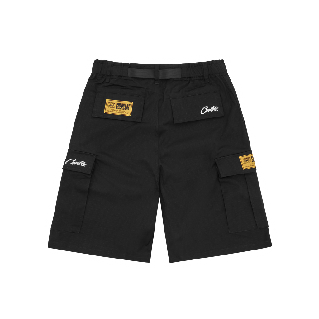 Corteiz Alcatraz Cargo Short - Black