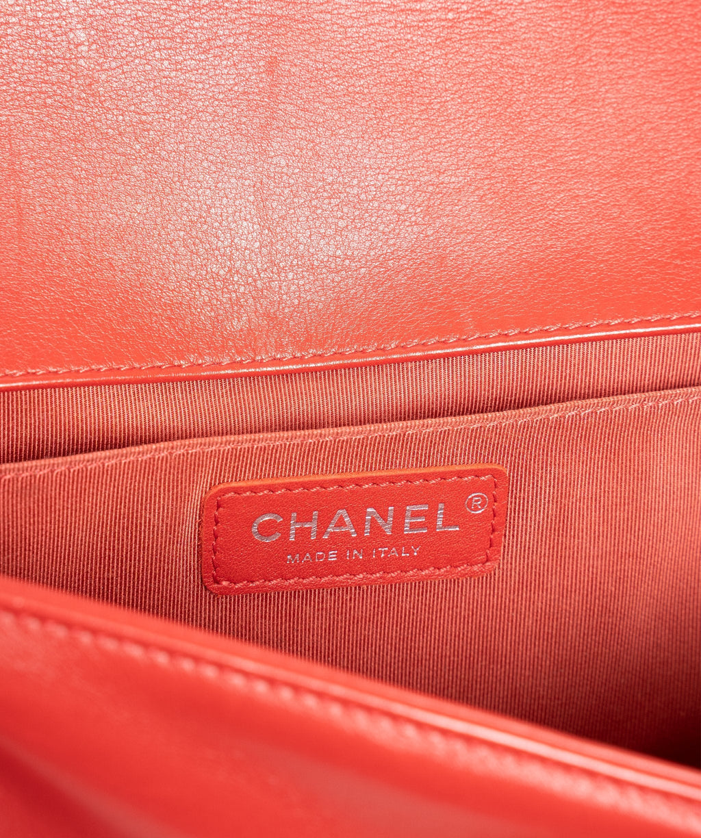 Chanel Red New Medium Boy Bag - ADL1302 - Cap N Wrap
