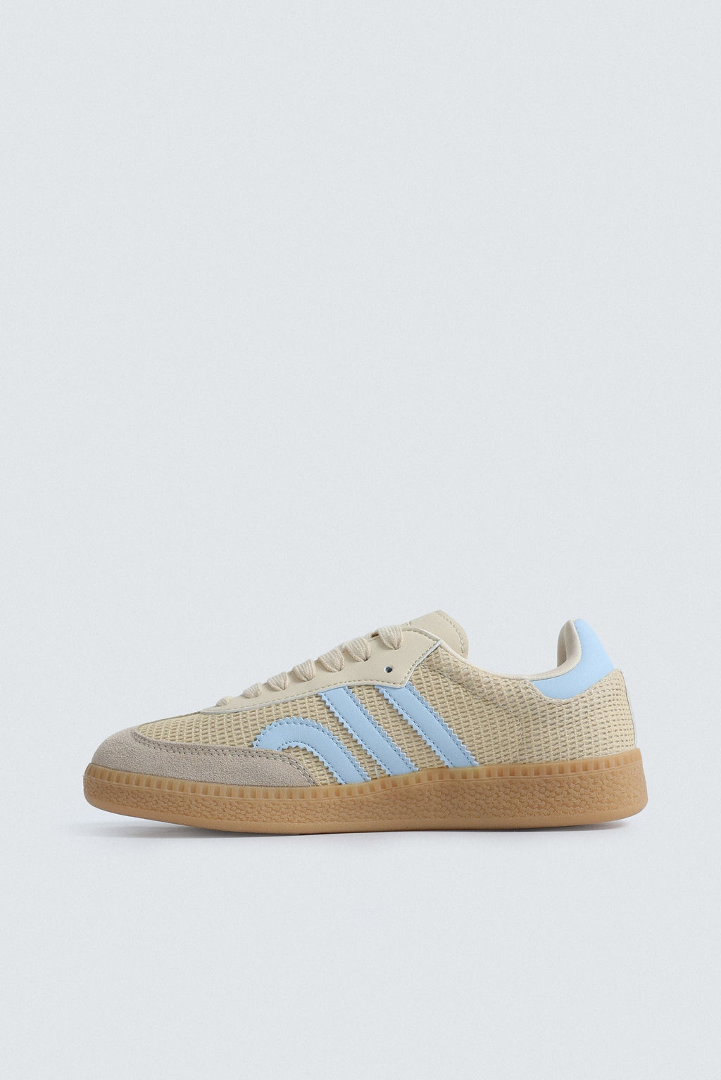 Bags End Women's Taupe Low-Top Mesh Sneakers