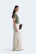 Bags End Women's Cropped Slim Fit Polo Shirt