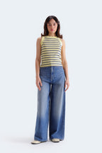 Bags End Women's Ribbed Striped Tank Top