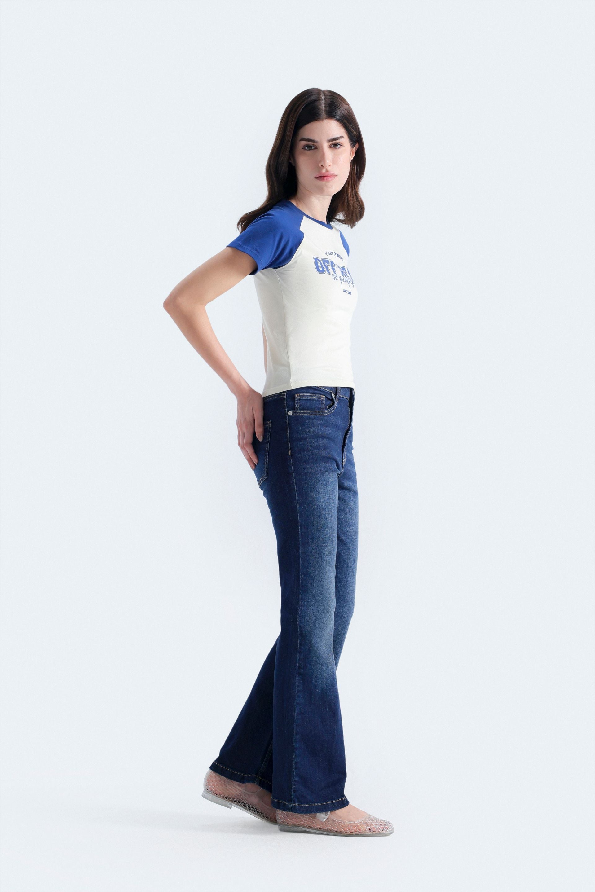 Bags End Women's Cropped Slogan Print T-Shirt