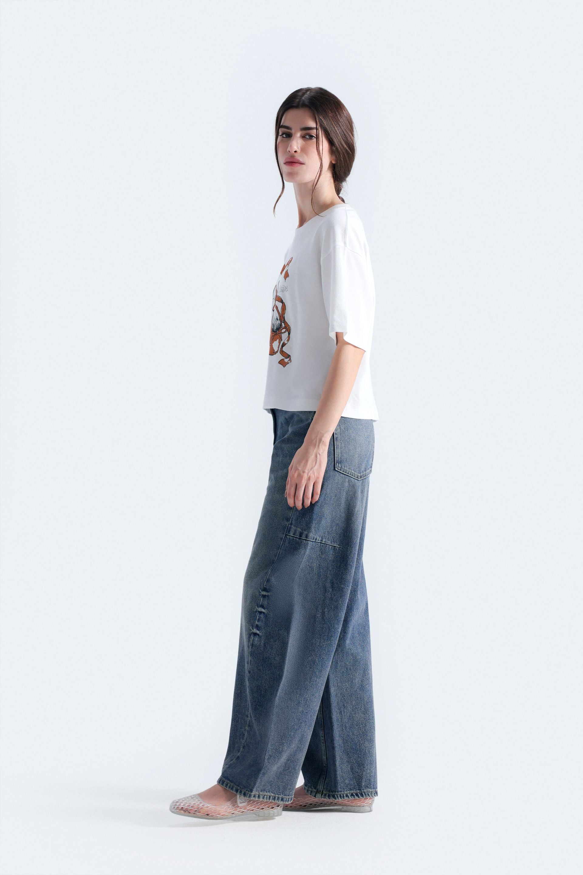 Bags End Women's Cropped Graphic T-Shirt