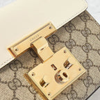 Gucci Padlock GG Supreme Shoulder Bag – Beige