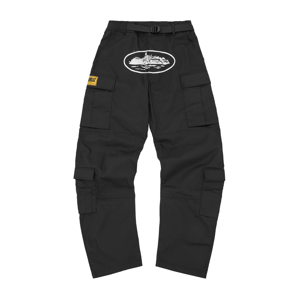 Corteiz Alcatraz Cargo Pant - Black