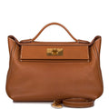 Hermes Fauve Barenia Faubourg 24/24 Bag 29cm Gold Hardware, front view