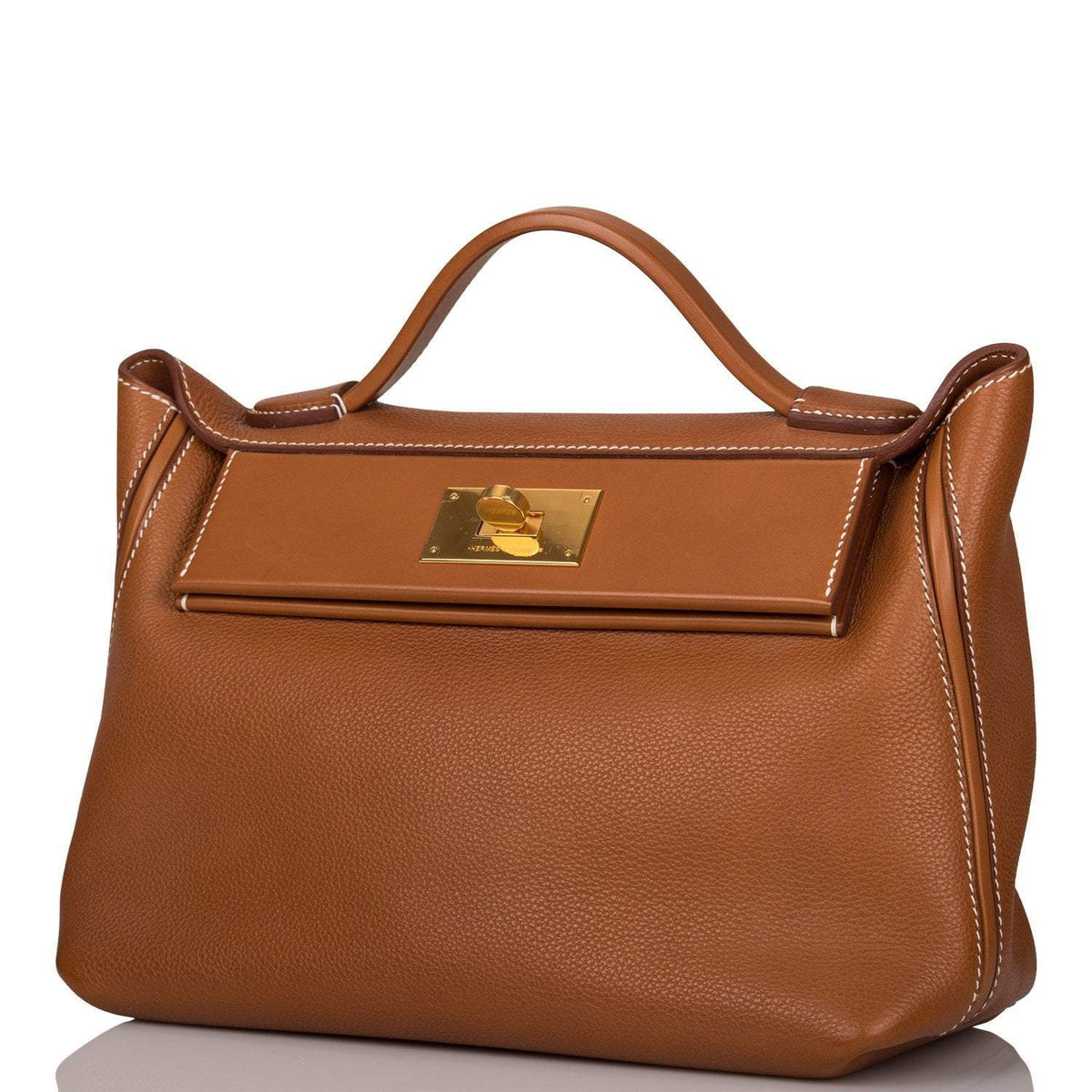 Hermes Fauve Barenia Faubourg 24/24 Bag 29cm Gold Hardware, product detail view 5
