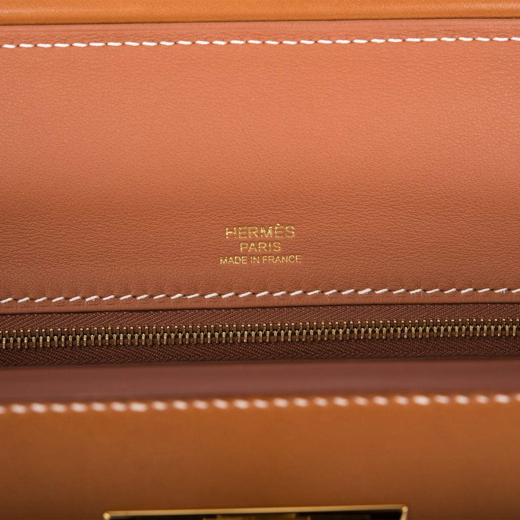 Hermes Fauve Barenia Faubourg 24/24 Bag 29cm Gold Hardware, product detail view 7