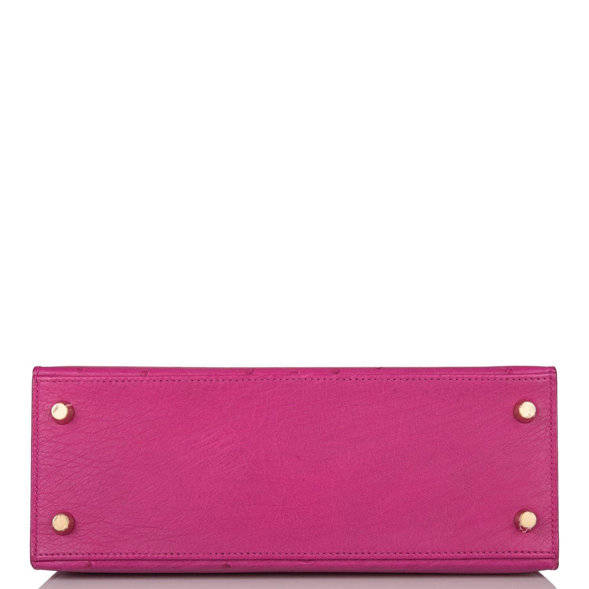 Hermes Horseshoe Stamp HSS Bi-Color Rose Pourpre Gris Agate Ostrich Sellier Kelly 25cm Brushed Gold Hardware