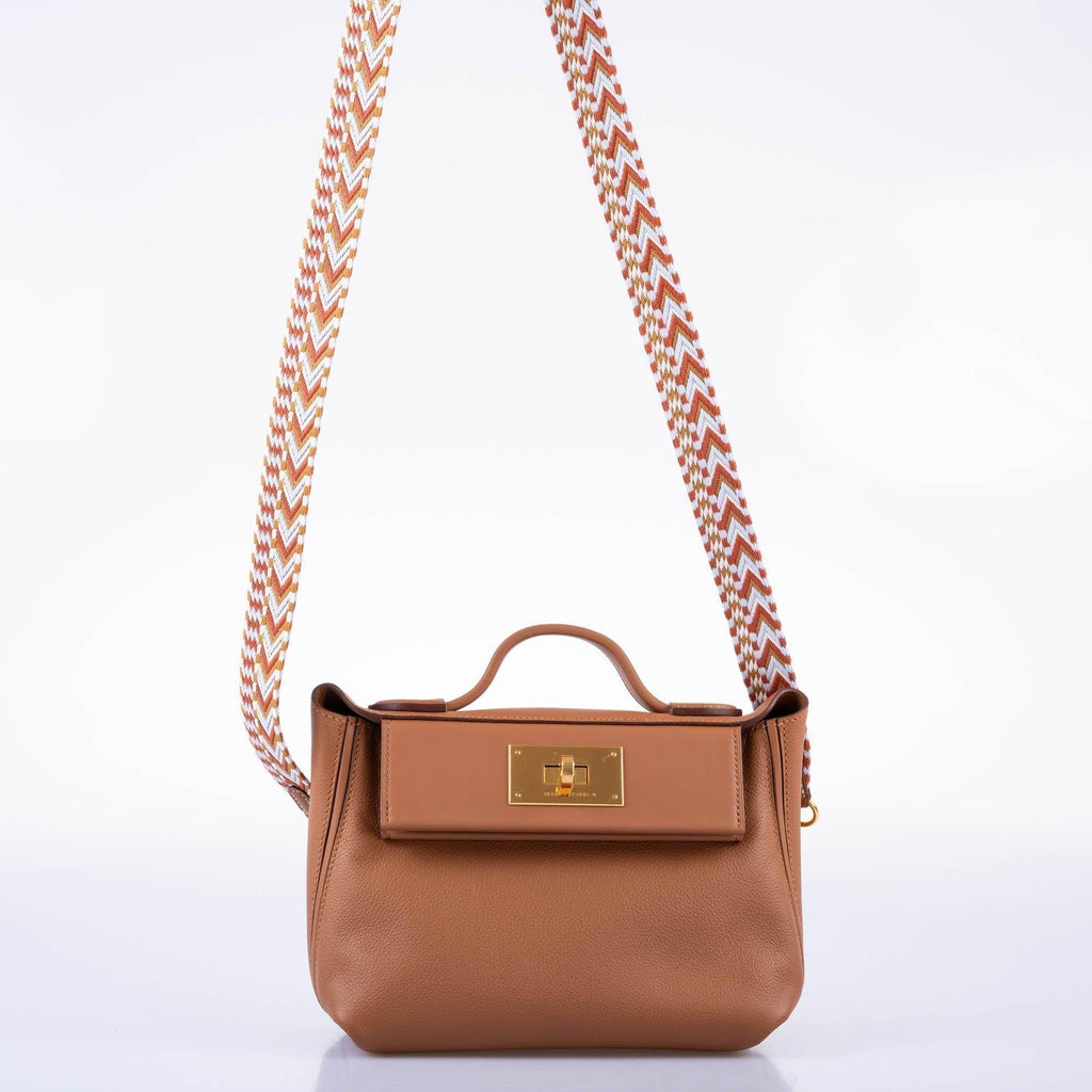 Hermes 24/24 21 Gold Evercolor Swift Leather Gold Hardware 2021 Z
