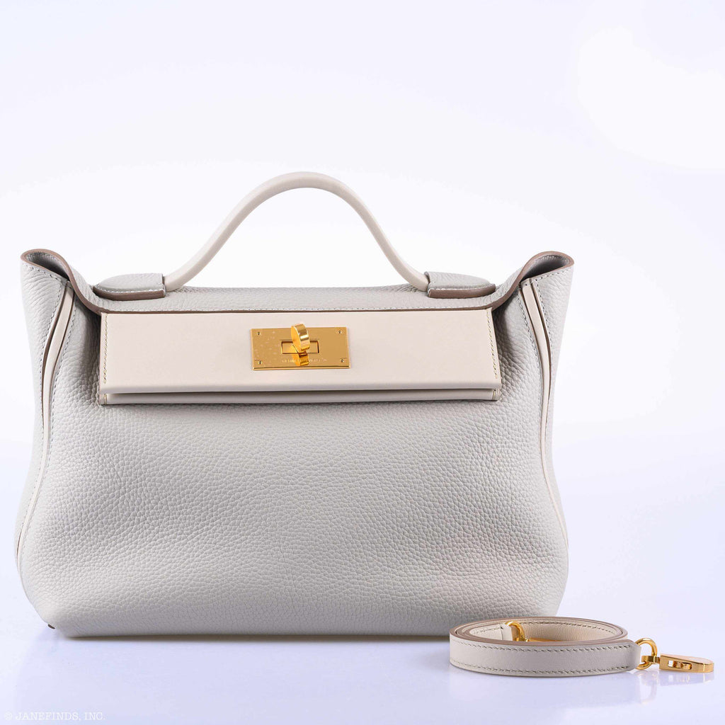 Hermes 24/24 29 Gris Perle Togo Beton Swift Gold Hardware, back view
