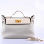 Hermes 24/24 29 Gris Perle Togo Beton Swift Gold Hardware, back view