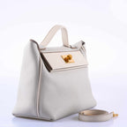 Hermes 24/24 29 Gris Perle Togo Beton Swift Gold Hardware, interior and construction detail