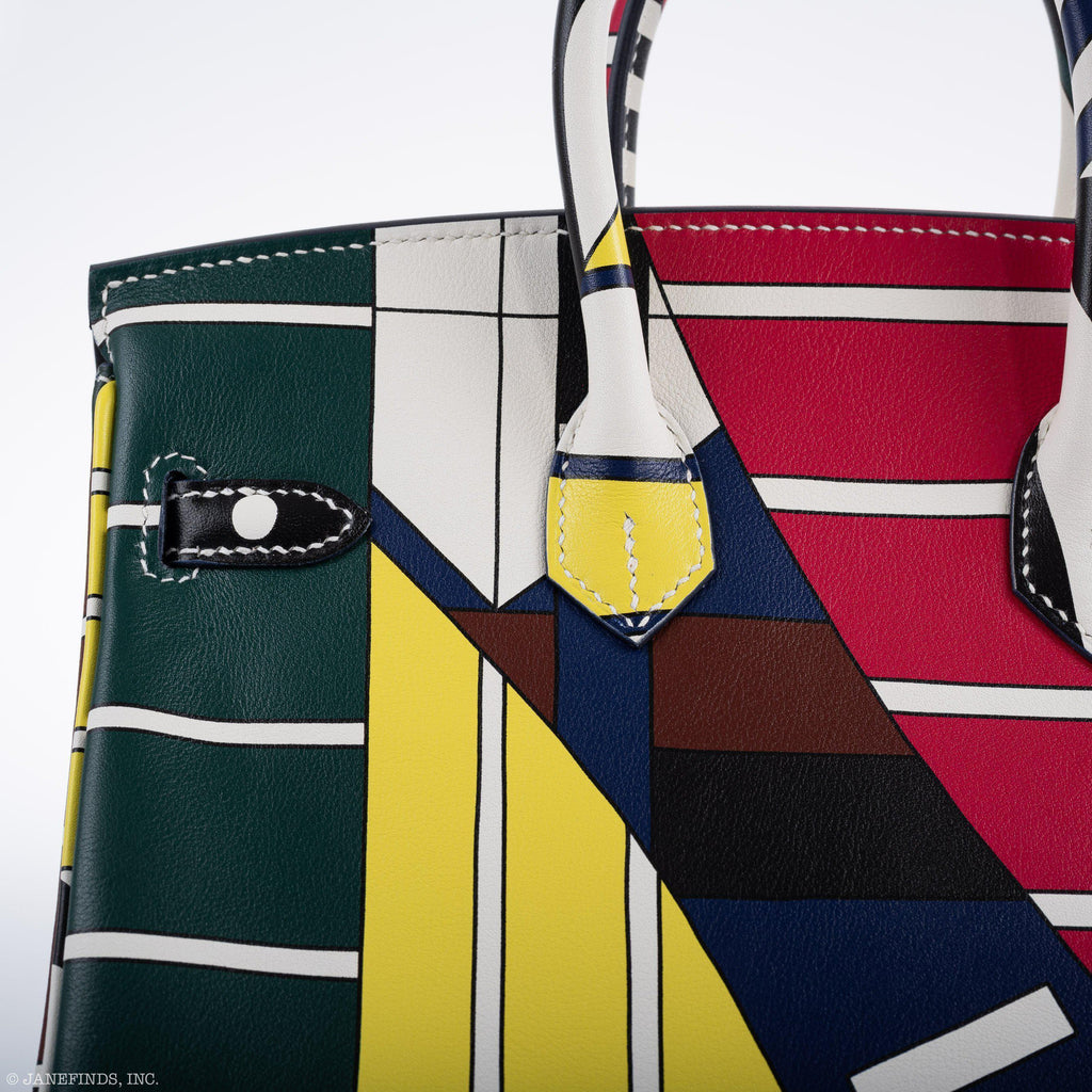 Hermes Birkin 25 "One Two Three And Away We Go!" Limited Edition By Nigel Peak Multicolor Swift Leather - product image 10