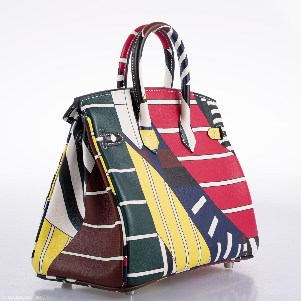 Hermes Birkin 25 "One Two Three And Away We Go!" Limited Edition By Nigel Peak Multicolor Swift Leather - product image 7