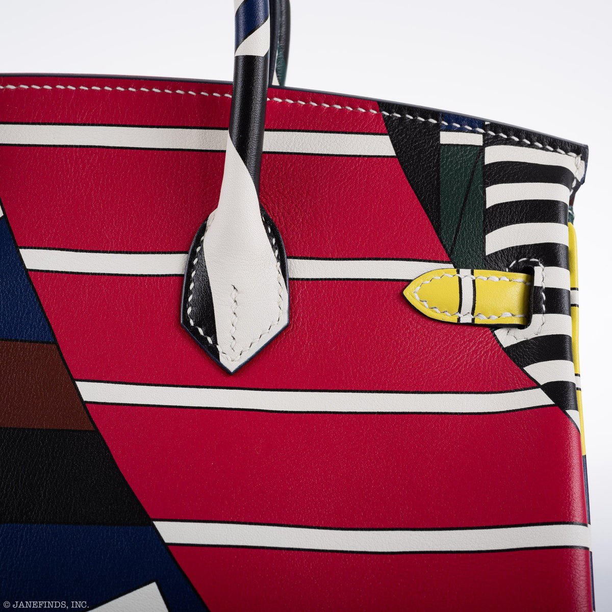 Hermes Birkin 25 "One Two Three And Away We Go!" Limited Edition By Nigel Peak Multicolor Swift Leather - product image 9