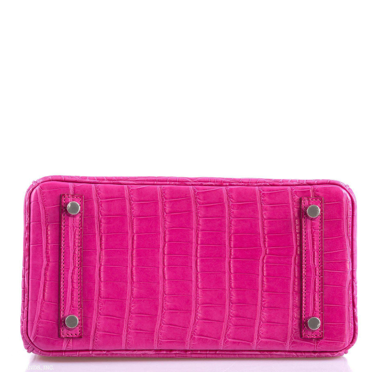 Hermes Birkin 25 Rose Shocking Matte Alligator Palladium Hardware- 2020,Y - hardware detail