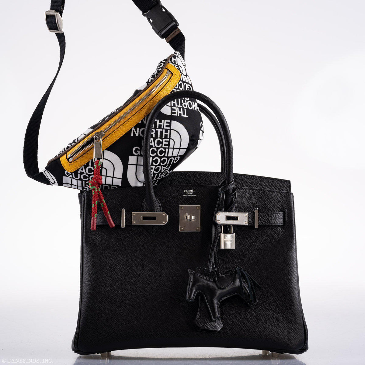 Hermes Birkin 30 Black Epsom Palladium Hardware - 2020, Y - hardware detail