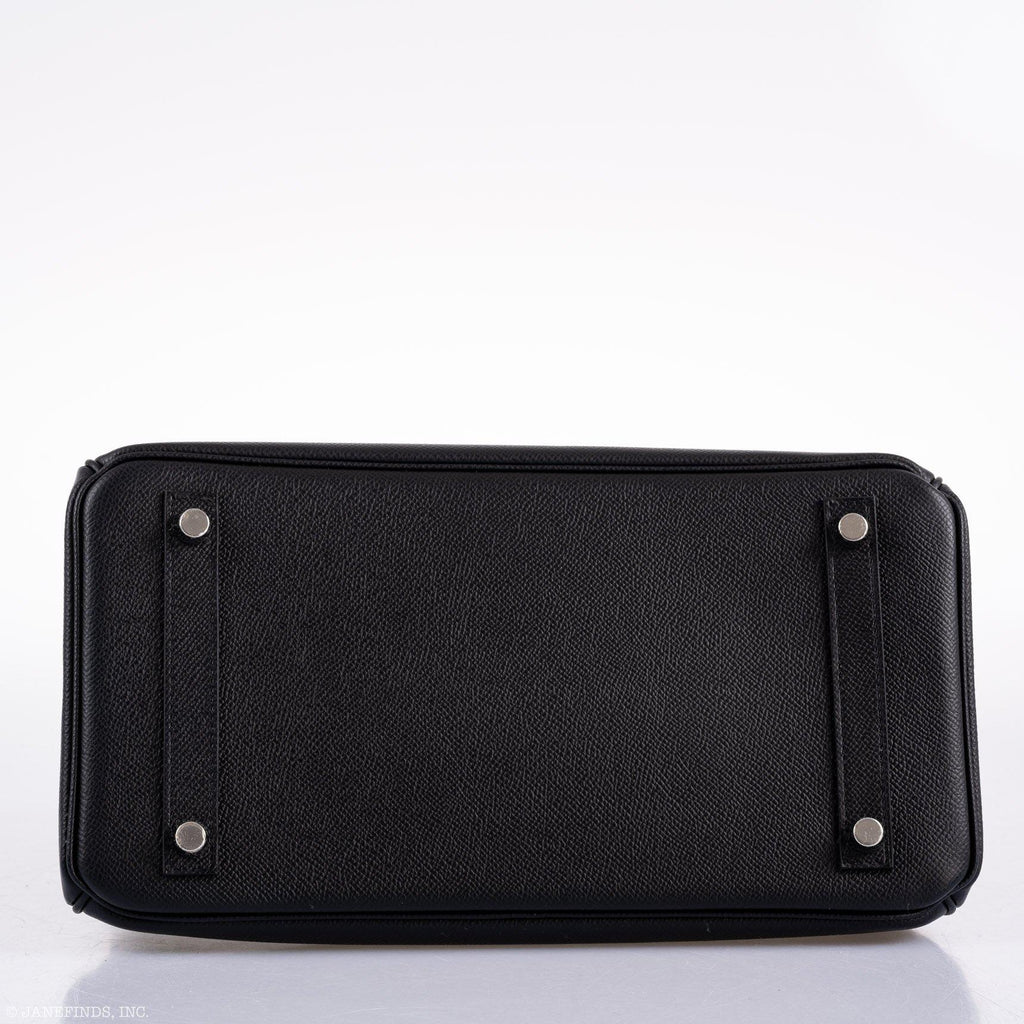Hermes Birkin 30 Black Epsom Palladium Hardware - 2020, Y - hardware detail